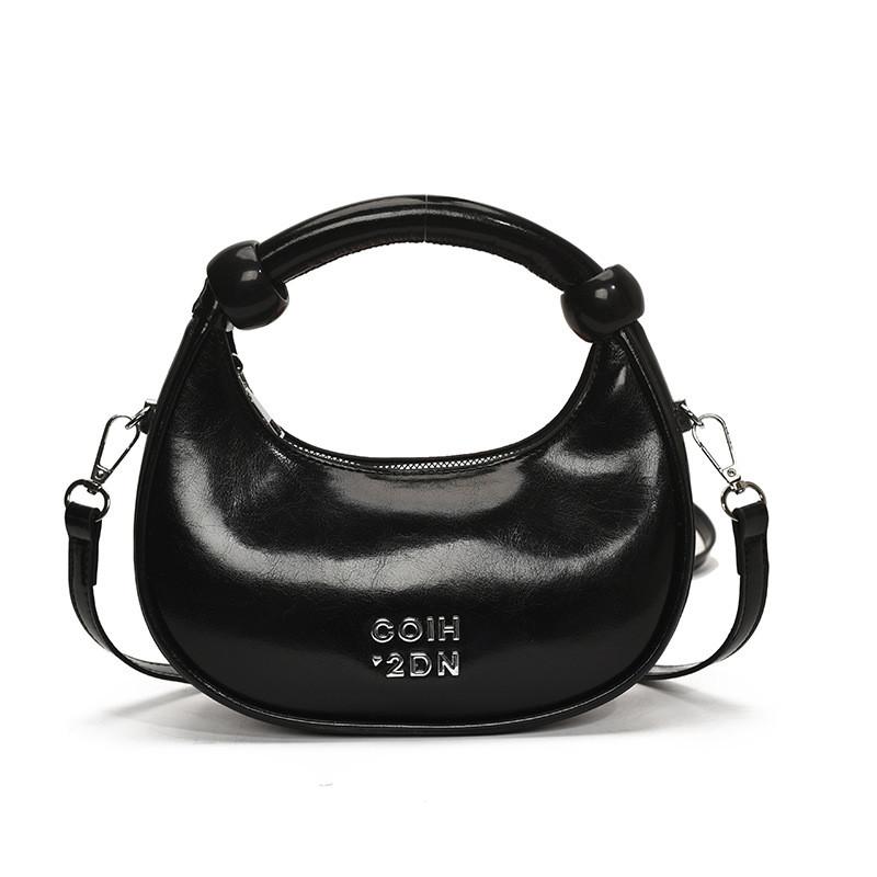 Letter Decor Pu Chic Small Duffle Shape Shoulder Bag Casual Daywear Travel Bags
