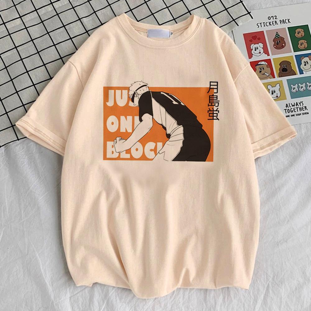 Haikyuu Top Tees Female 80s Vintage 2000s Graphic Colorful Comfortable Top Tees Graphic Grunge Pop Culture 2000s Colorful Pastel