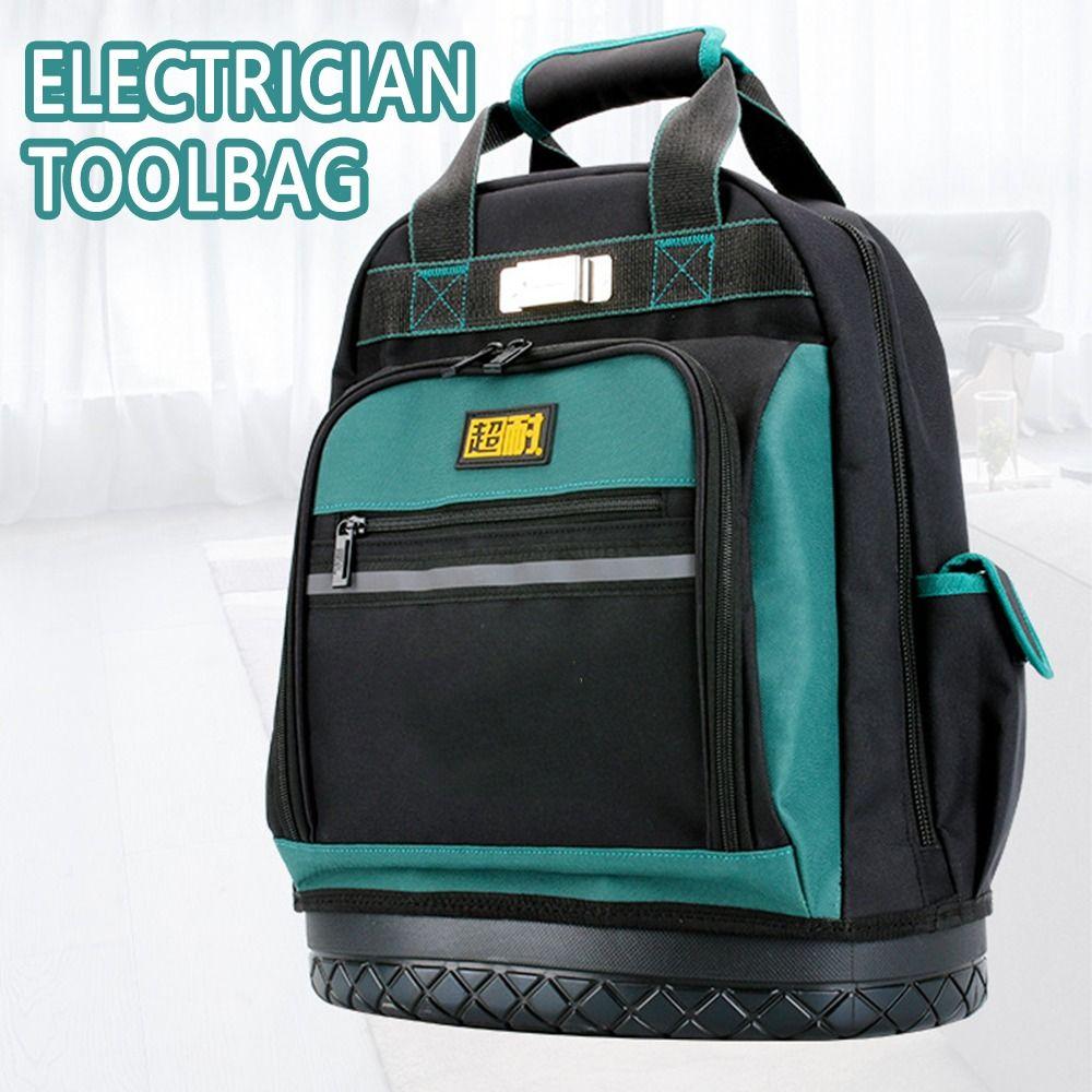 Multi-Pocket Woodworking Bag Waterproof Electrician Toolbag Electrician Backpack  Woodworking