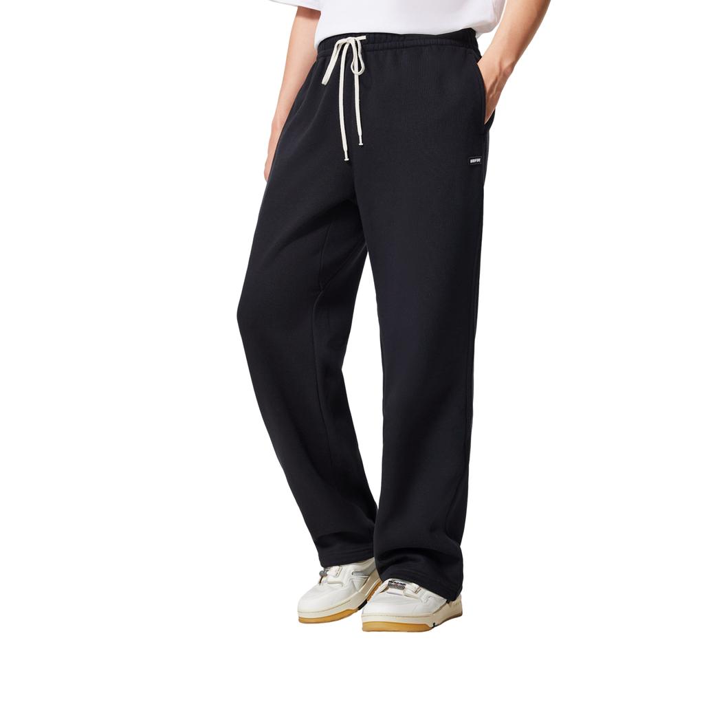 Li Ning Bad5 Loose Logo Letter Stitching Straight Leg Knitted Sports Pants Men Pants AKLV781-4