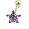 [L4498] - Purple 'Star' Steel Barbell