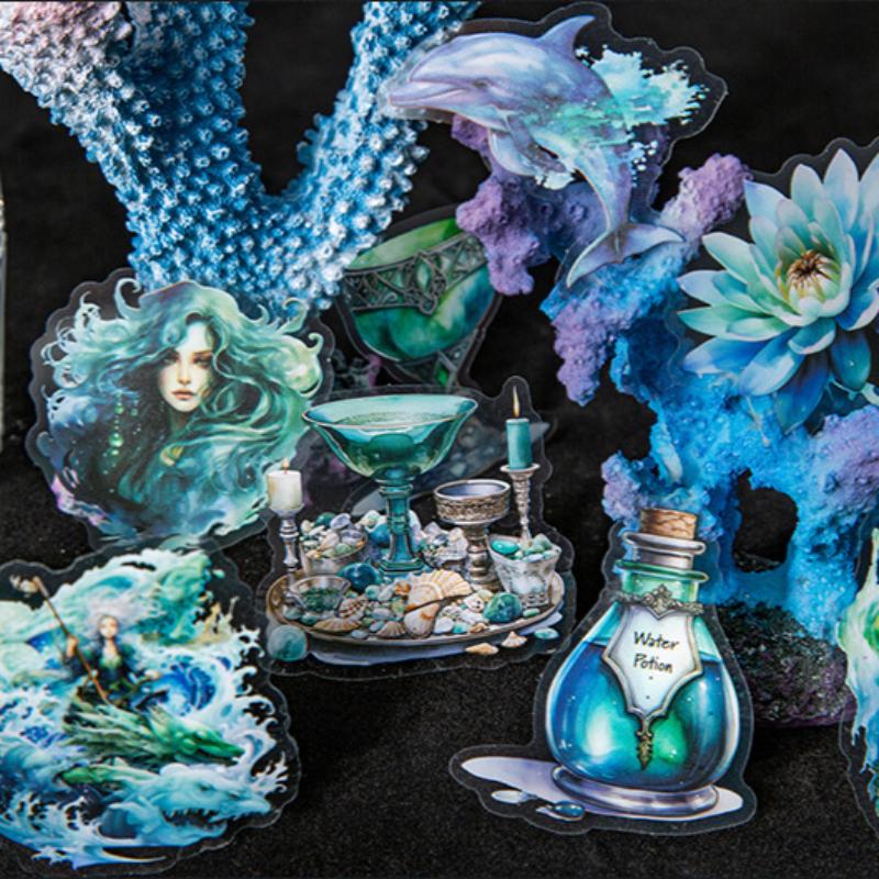 40 Sheets/pack Magic Witch Themed Stickers Creative Collage Decoration Scrapbook Photo Frame Gift Material Stickers