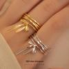 Banyan Tree S925 Silver Korean Bow Women's Multi-layer Open Ring - Fashionable Niche INS Style