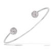 [Q1067] - 'Thai' Silver Bracelet (rhodium-plated) - 55x45 Mm 8 Mm