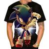 New Technology 3D, Sonic Movie Animation, Men's T-shirt, Knitted Pattern, Fashionable Short Sleeved T-shirt