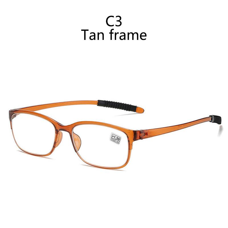 New Tr Lightweight Anti-Blu-Ray Reading Glasses Fashion Oval Small Frame Old Man Mirror Comfortable Reading Glasses