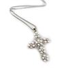 [L0896] - White 'Mystic Cross' Designer Necklace