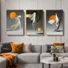 Orange Sun Canvas Poster Creative Abstract Wall Art Painting Nordic Posters and Prints Wall Pictures for Living Room Home Decor