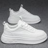 Fashion Spring Autumn Men's Lightweight Casual Shoes 2024 New All-match Leather School White Sneakers Lace-Up Non-Slip Men Casual Shoes