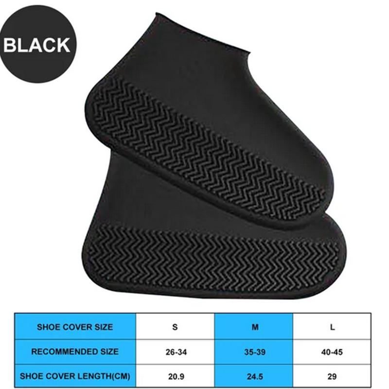 Waterproof Silicone Shoe Covers Reusable Non-Slip Wear-Resistant Rain Shoe Covers Protector Anti-Slip Boot For Outdoor Rainy Day