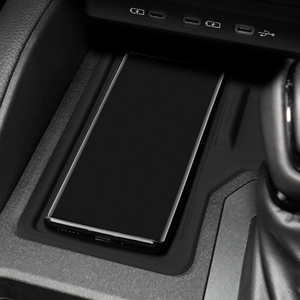 Силиконовый противоскользящий коврик, водонепроницаемый, нескользящий, консольный коврик для Toyota Prado 2024-2025, защитный коврик с беспроводной зарядкой