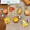 Toast Simulation Food Keychain Bag Pendant Burger Keychain Unique Food Series Pendant Student