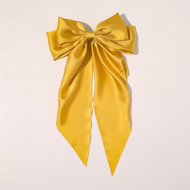 Woman New Bowknot Streamer Hairpin Chiffon Ribbon Barrette Bow Back Head Spring Clip Headwear Fashion Hair Accessories
