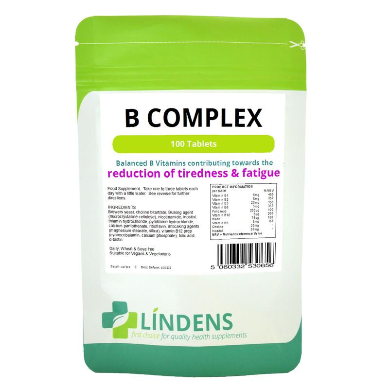 Vitamin B Complex B1, B2, B3, B5, B6, B9, B12, Folic Acid 3-Pack 300 Tablets