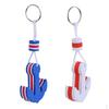 Blue and Boating Floating Key Chain Anchor Shaped