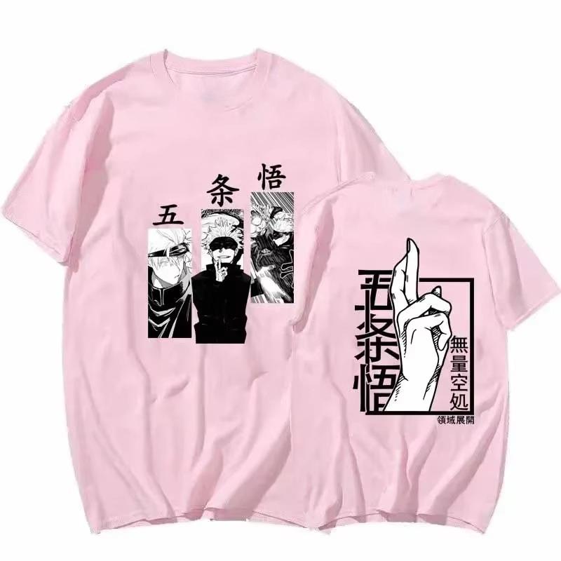 Anime Satoru Gojo Jujutsu Kaisen T Shirt Fashion Summer Loose Men Women Short Sleeve Sport Casual Tee Soft Tops Harajuku Hip Hop