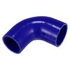 X AUTOHAUX 1pcs 57mm/2.24"-63mm/2.48" Inner Diameter 90mm/3.54" Length 90 Degree Blue Car Silicone Hose Hose Universal