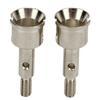 2PCS RC Rear Wheel Axle Cup Steel RC Rear Wheel Axle Stub Replacement for ZD Racing 1/16 S16 EX16 16426 2011 Silver