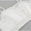 Summer Lace White Cotton and Linen Women's Suit Holiday Beach Suspender Square Neck Short Top + Mid Skirt Two-piece Set