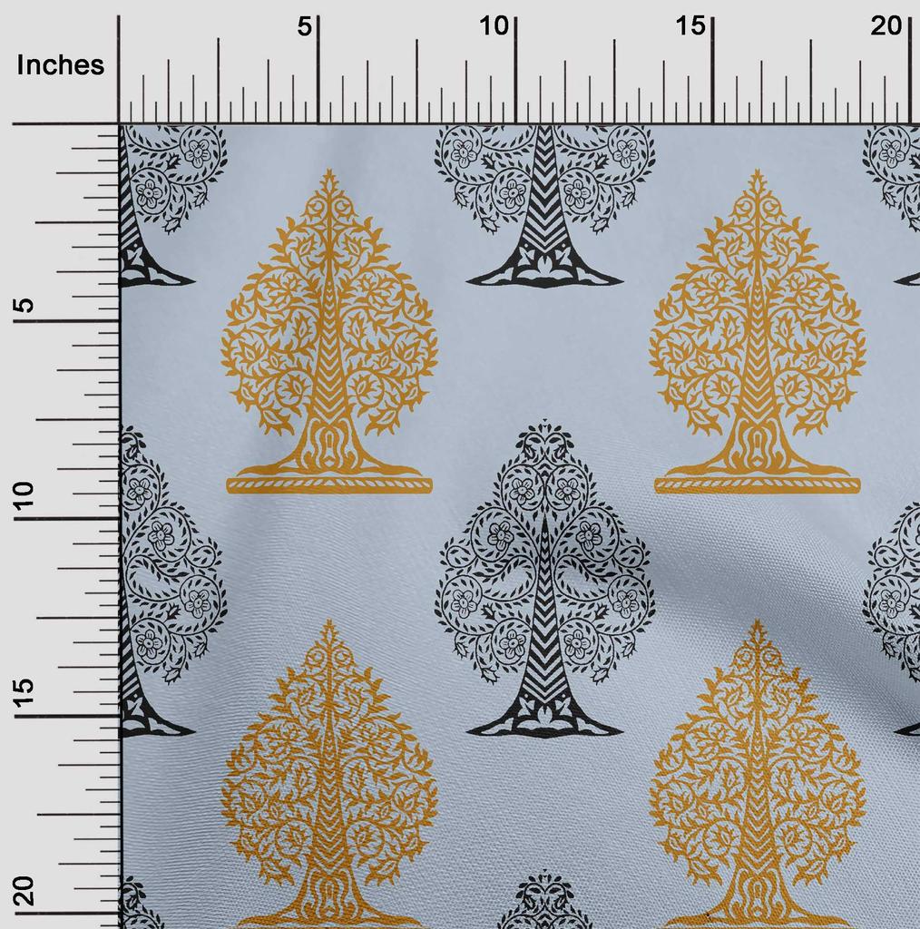 oneOone Cotton Flex Blush Pink Fabric Floral & Flying Swan Block Craft Projects Decor Fabric Printed By The Yard 40 Inch