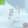Niche S925 Sterling Silver Gecko Open Ring Cross-Border Personalized Animal Ring Jewelry
