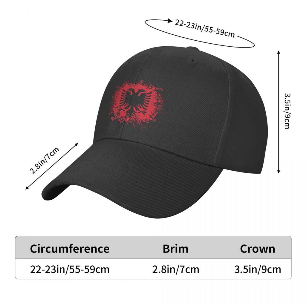 Retro Albania Flag Baseball Cap Women Unisex Personalized Adjustable Adult Albanian Eagle Dad Hat Spring Snapback Summer Hats