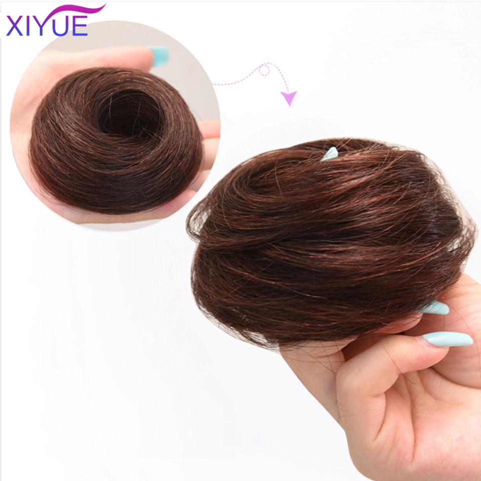Synthetic Flexible Hair Buns Curly Scrunchy Chignon Elastic Messy Wavy Scrunchies Wrap For Ponytail Extensions For Women