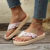 Lightweight Slippers Summer Flip-flops Women's Simple Floral Casual Shoes Beach Shoes