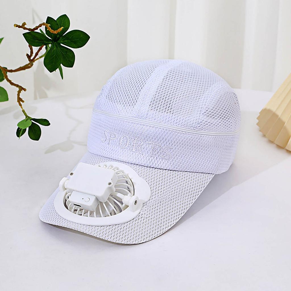 Летняя перезаряжаемая шляпа-вентилятор с сильным ветром и регулируемым солнцем для взрослых с козырьком и кепкой с открытым верхом для отдыха и путешествий