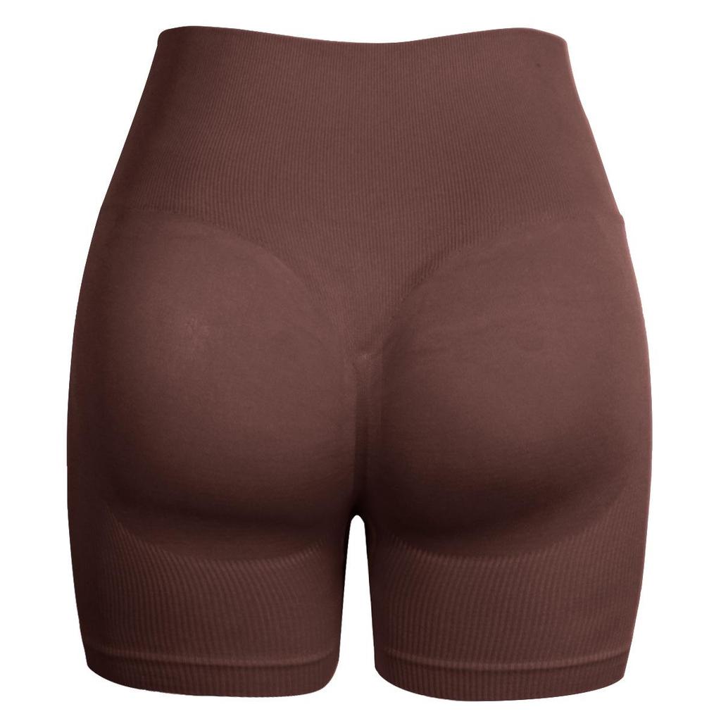 Seamless Ribbed Butt-Lifting Yoga Shorts - Super Elastic Slimming Fitness Pants