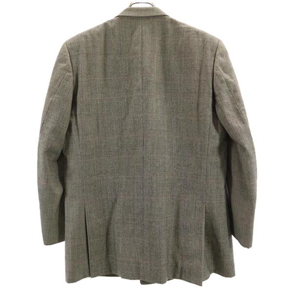 Lanvin Wool Glen Check Tailored Jacket Gray Men's Used