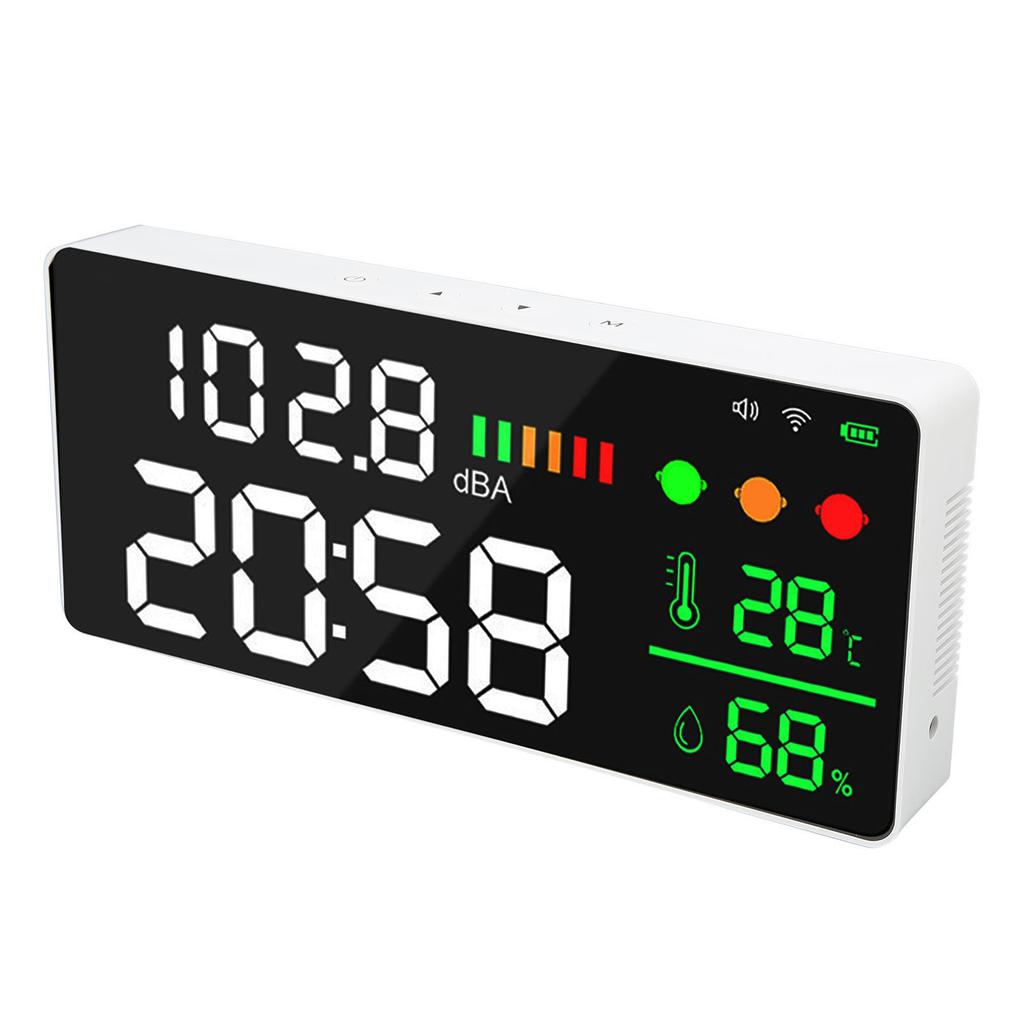 11in Large Screen Decibel Meter WIFI LED Display Temperature Humidity Sound Level Detector Monitor