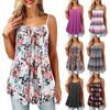Women's Fashion Casual Vest Sleeveless Bohemian Print Loose Tank Large Top