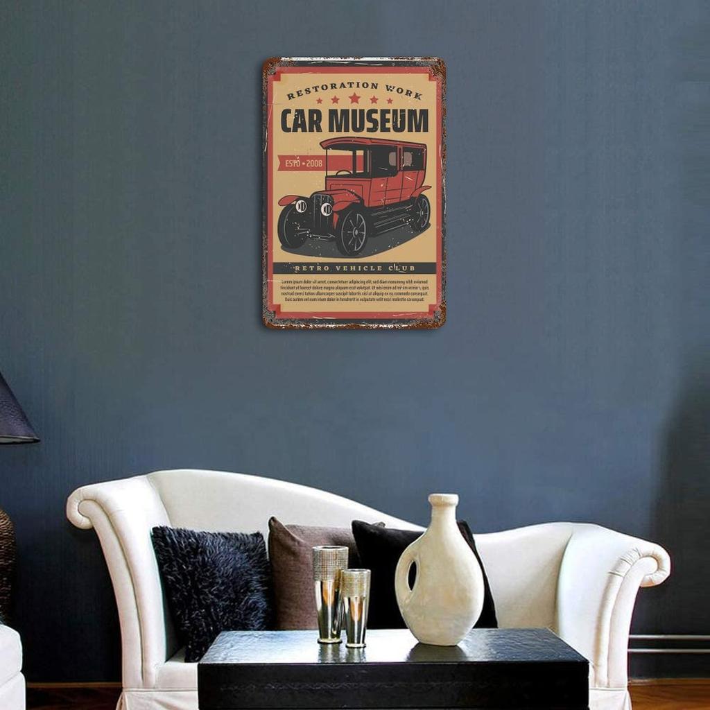 1PC Vertical Vintage Metal Tin Poster, Rustic Patina Wall Sign with Aged Texture, 20x30cm or 30x40cm, Home Bar Cafe Garage Office Wall Display