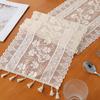 Lace Floral Table Runner Wear Resistant Extra Long Embroidered Rectangular Tablecloth Wedding Party Table Decoration
