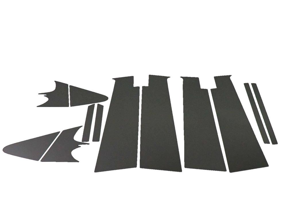 BRIGHTZ Finish Stainless Steel Black Plated Pillar Panels for Aqua NHP10 6142 Ultra-Mirror (12-Piece Set) [PIL-BLA-064]