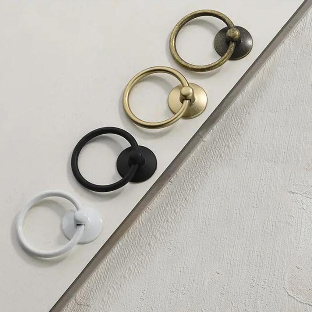 2pcs Circular Single Hole Drawer Handles, Cabinets, Wardrobe Handles,Vintage Alloy Handles