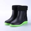 3306 Mid-Tube Fashion Rain Boots for Men and Women - Non-Slip, Waterproof, Thick Rubber Shoes, Ideal for Kitchen Work