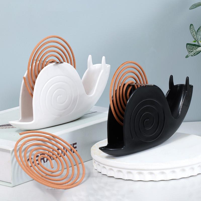 Creative Snail Shape Mosquito Coil Incense Holder Shelf Retro Unique Stand Cute Ornament For Home Bedroom Decoration