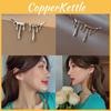 Trendy Alloy Silver Womens Asymmetric Earrings Geometric Fashion Design