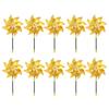 10 Pcs Garden Pinwheel Bird Deterrent 20.5" Tall Outside Reflective Wind Spinner Yard