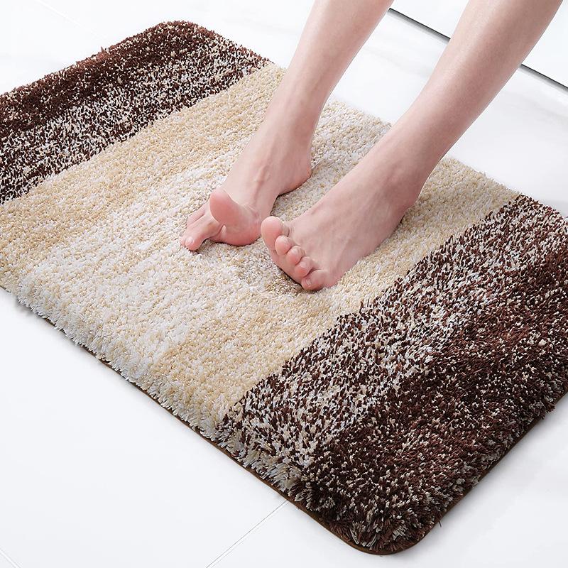 Thickened Bedroom Carpet Bathroom Door Mat Absorbent and Dirt-resistant Household Bathroom Floor Mat Non-slip Mat
