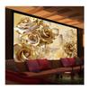 European Style 3D Stereo Wallpaper Rose Jade Carving Photo Murals Wallpaper Living Room TV Sofa Background Wall Cloth
