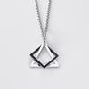 Men Necklace Triangle Square Pendant Necklace Dating Work Party Versatile Style Necklace Clothing
