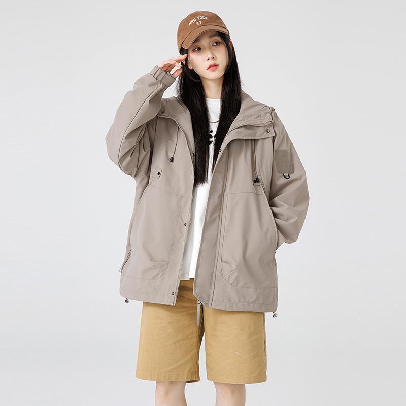 Spring and Autumn Outdoor Jacket Windproof Waterproof Jacket Hooded Tooling Casual Couple Jacket Jacket