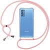 Soft Protective Case for Samsung Galaxy M52 5G - PROSHOP - Transparent-Pink - Shockproof with Lanyard