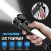 3 In1 Solar Led Mini Flashlight Multifunctional Usb Charging Safety Hammer Torch Work Lights