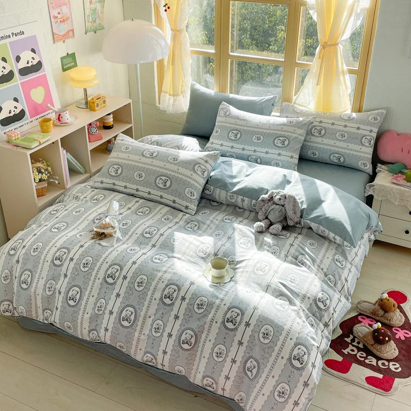 Элегантный синий цветочный узор пододеяльник комплект 100% хлопок мягкий приятный для кожи комплект постельного белья размера Queen одеяло чехол наволочки