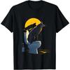 Wolf On the Toilet Funny Alpha Wolf Meme T-Shirt