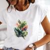 (Asian Size) Tee Plant Beach Lovely 90s Top Clothing Casual Short Sleeve Fashion Tshirt Women Print Lady Female Graphic T-shirt